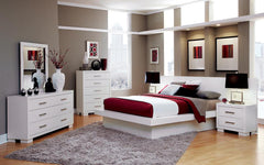 Jessica White Eastern King Bed 5 Pc Set