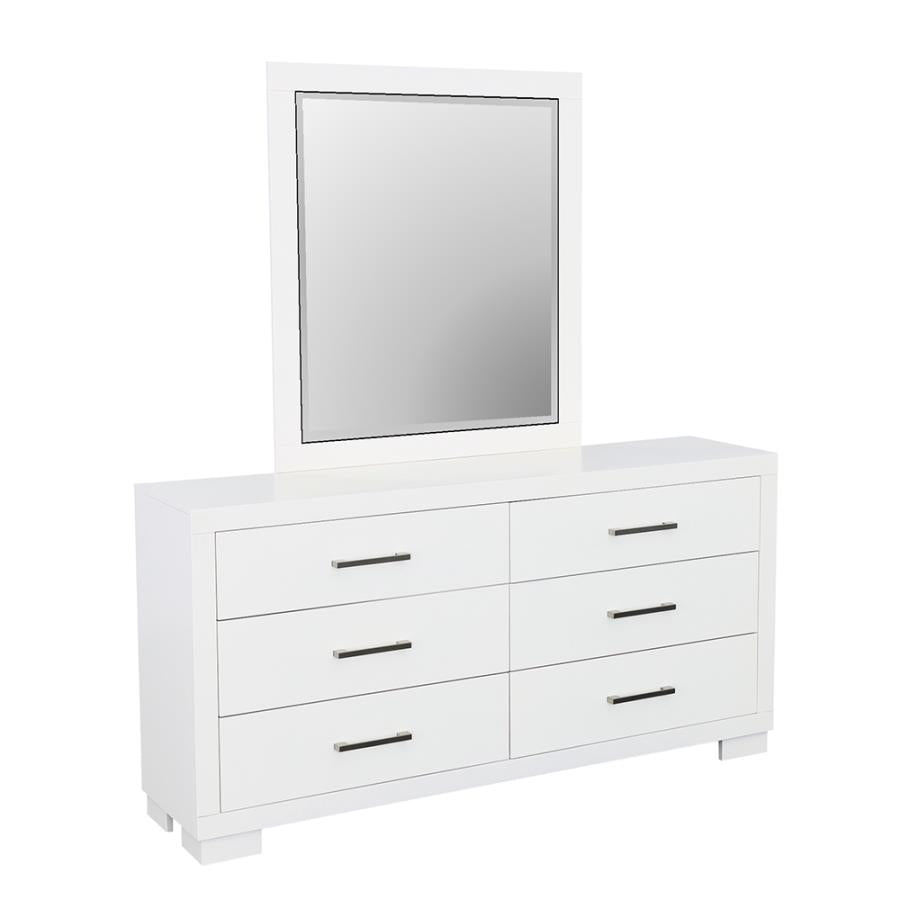 Jessica White Dresser Mirror