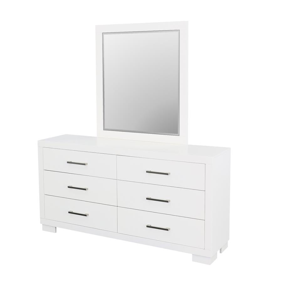Jessica White Dresser Mirror