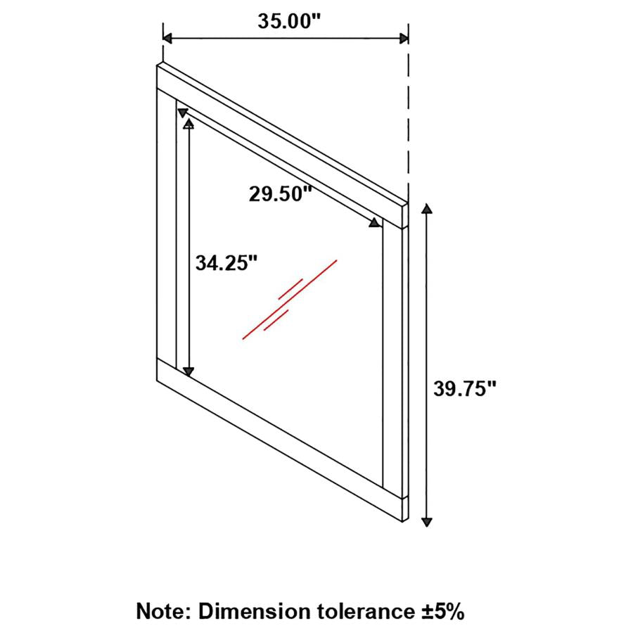 Jessica White Dresser Mirror