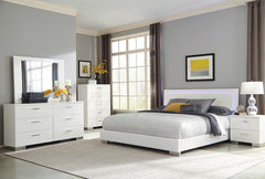 Felicity White California King Bed 5 Pc Set