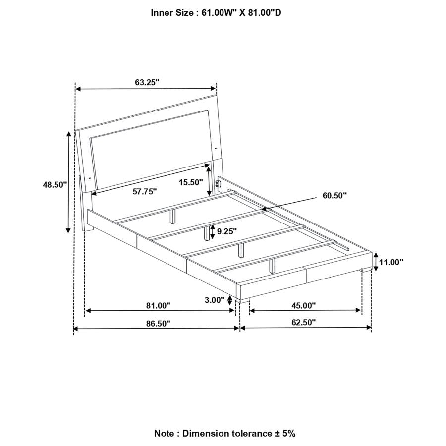 Felicity White Queen Bed