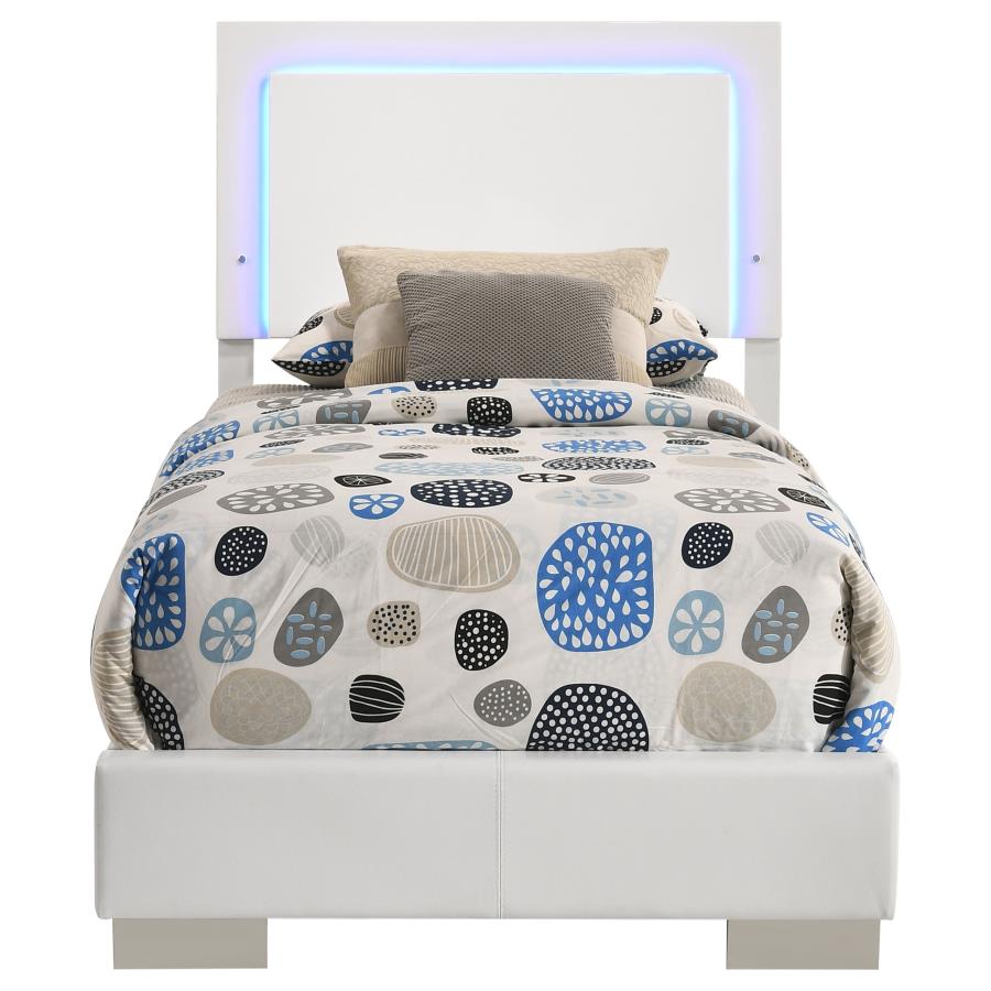 Felicity White Twin Bed