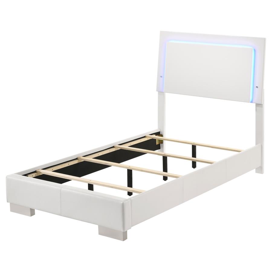 Felicity White Twin Bed