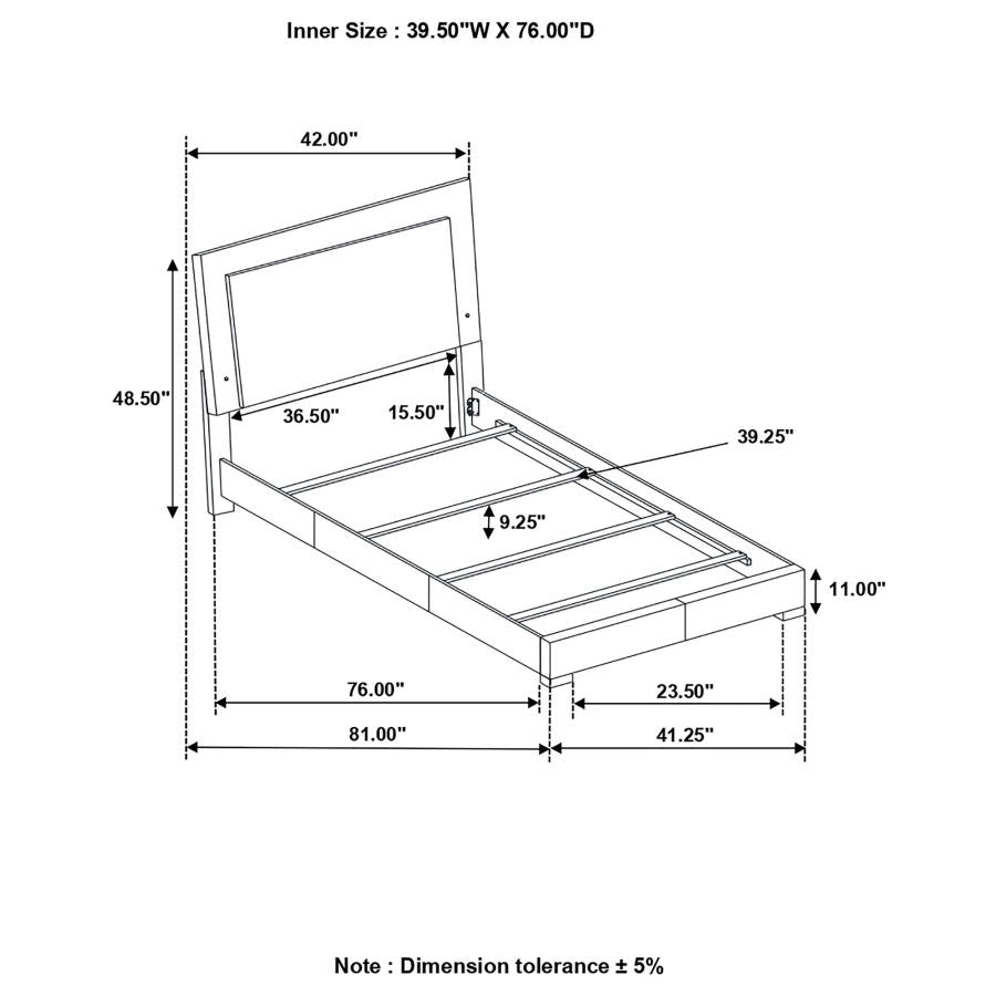 Felicity White Twin Bed