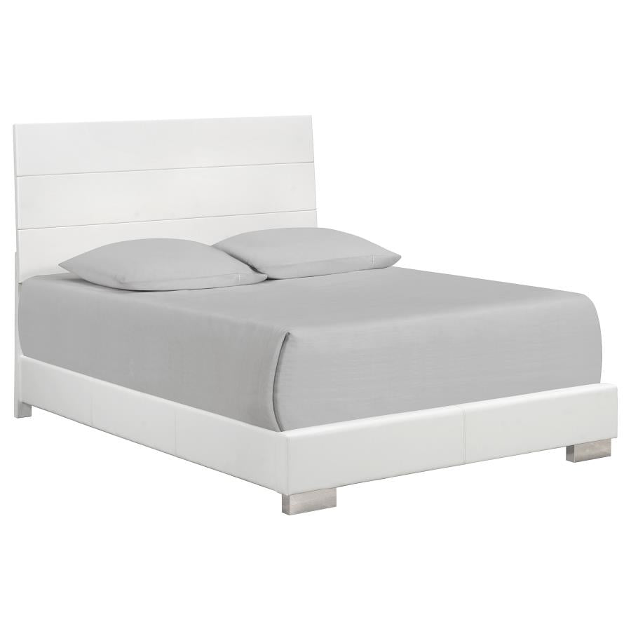 Felicity White Eastern King Bed 5 Pc Set
