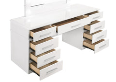 Felicity White Vanity Table & Mirror