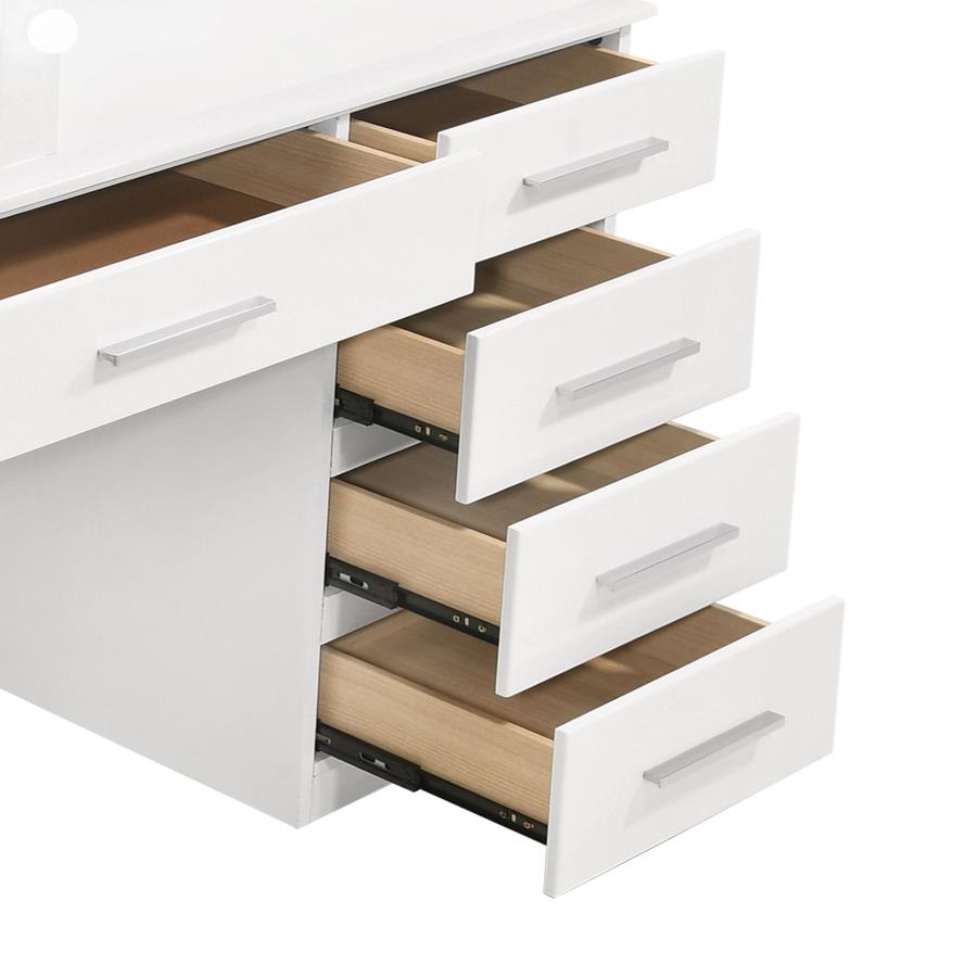 Felicity White Vanity Table & Mirror