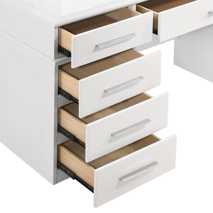 Felicity White Vanity Table & Mirror