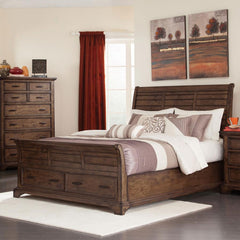 Elk Grove Brown California King Storage Bed