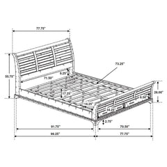 Elk Grove Brown California King Storage Bed