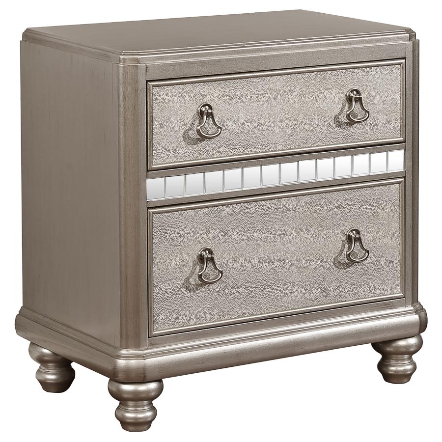 Bling Game Silver Eastern King Bed 4 Pc Set