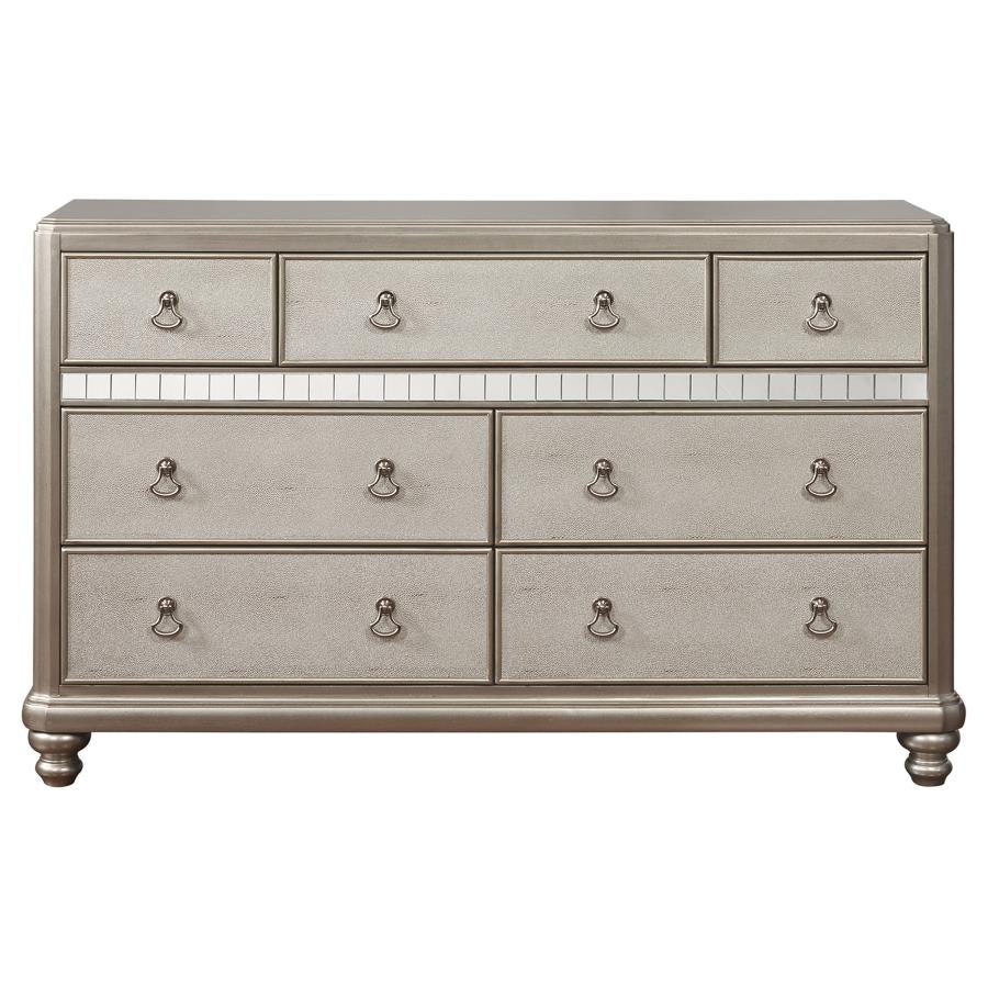Bling Game Silver Eastern King Bed 4 Pc Set