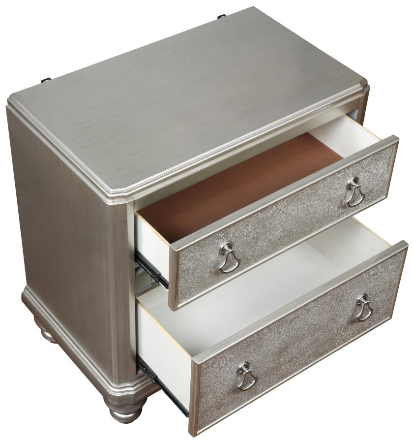Bling Game Silver Queen Bed 5 Pc Set