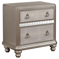 Bling Game Silver Eastern King Bed 4 Pc Set