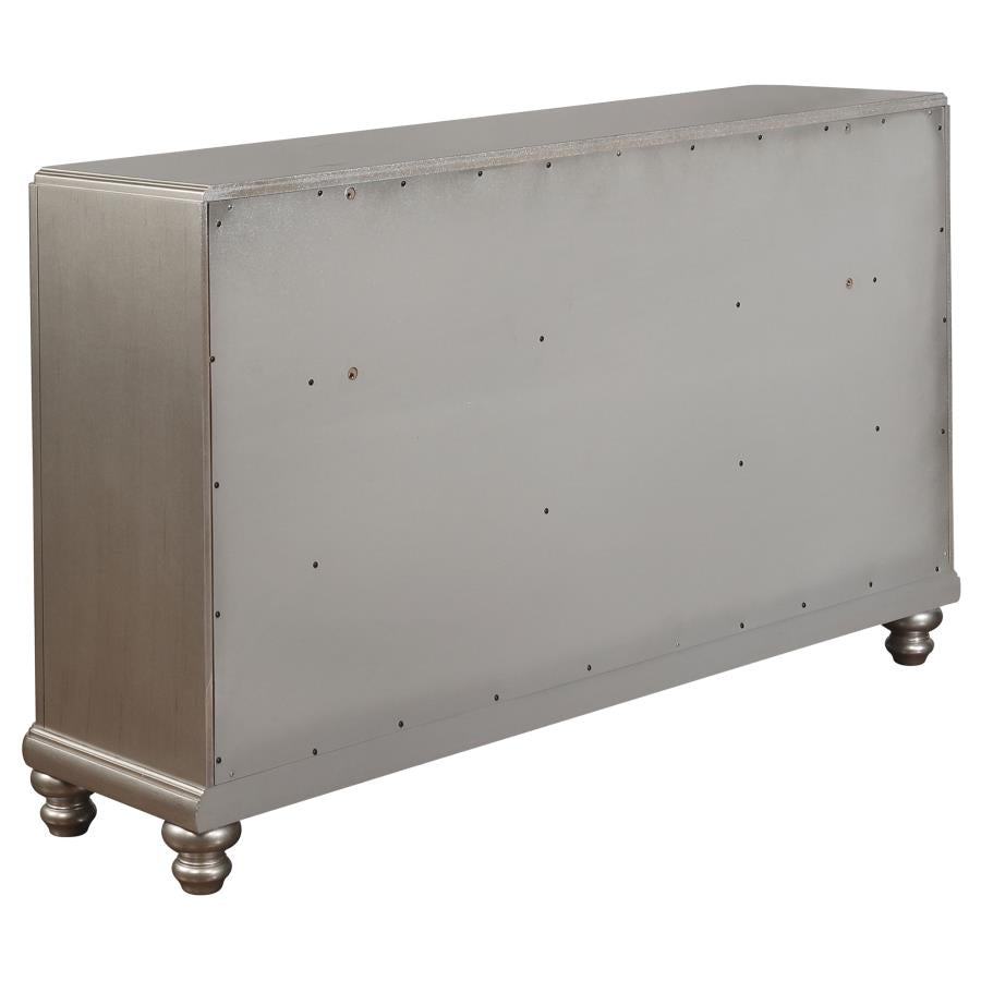Bling Game Silver Eastern King Bed 4 Pc Set
