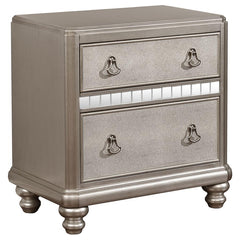 Bling Game Silver Queen Bed 4 Pc Set