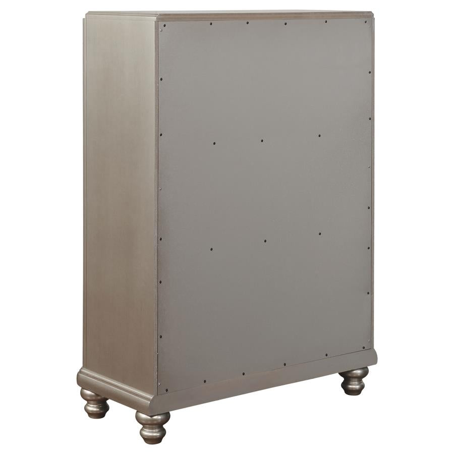 Bling Game Silver Queen Bed 5 Pc Set