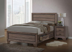 Kauffman Brown Queen Bed 4 Pc Set
