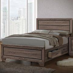 Kauffman Brown Queen Storage Bed