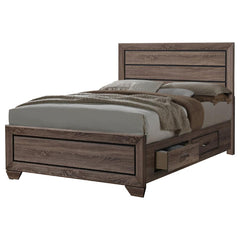 Kauffman Brown Queen Storage Bed