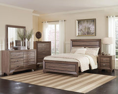 Kauffman Brown Eastern King Bed 4 Pc Set