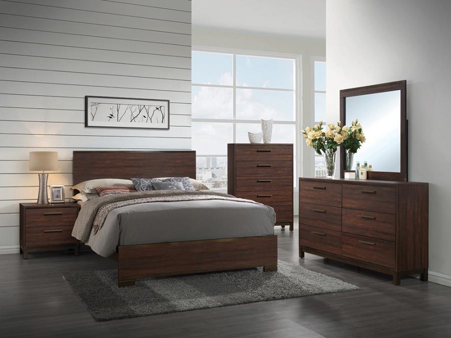 Edmonton Brown Queen Bed 4 Pc Set