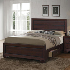 Kauffman Brown Queen Storage Bed
