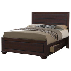 Kauffman Brown Queen Storage Bed