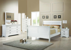 Louis Philippe White Full Bed
