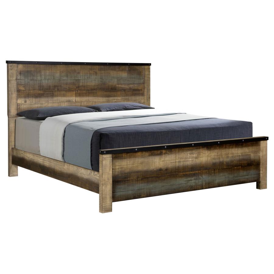 Sembene Brown Queen Bed 4 Pc Set