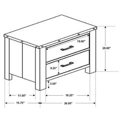 Sembene Brown Nightstand