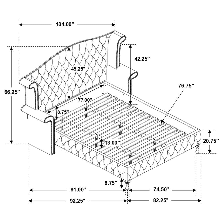 Deanna Grey California King Bed