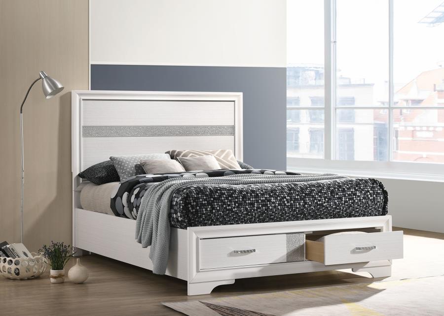 Miranda White Full Storage Bed