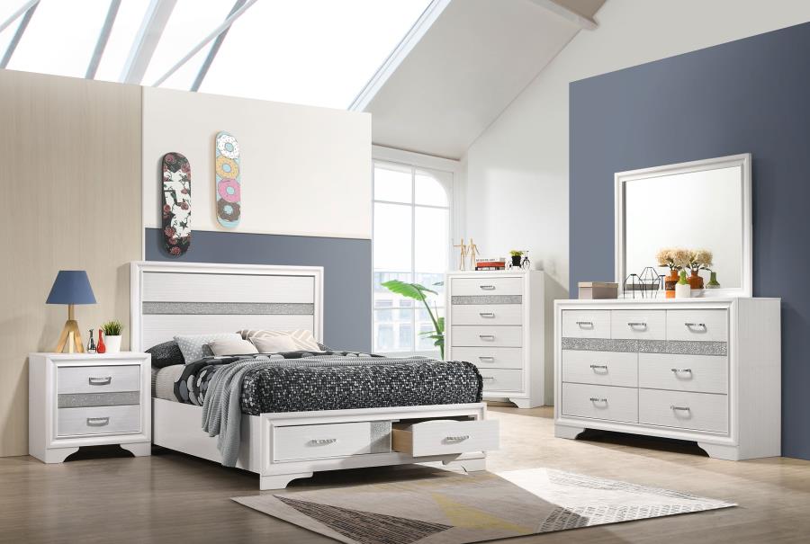Miranda White Full Storage Bed