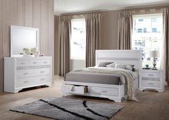 Miranda White Eastern King Bed 4 Pc Set