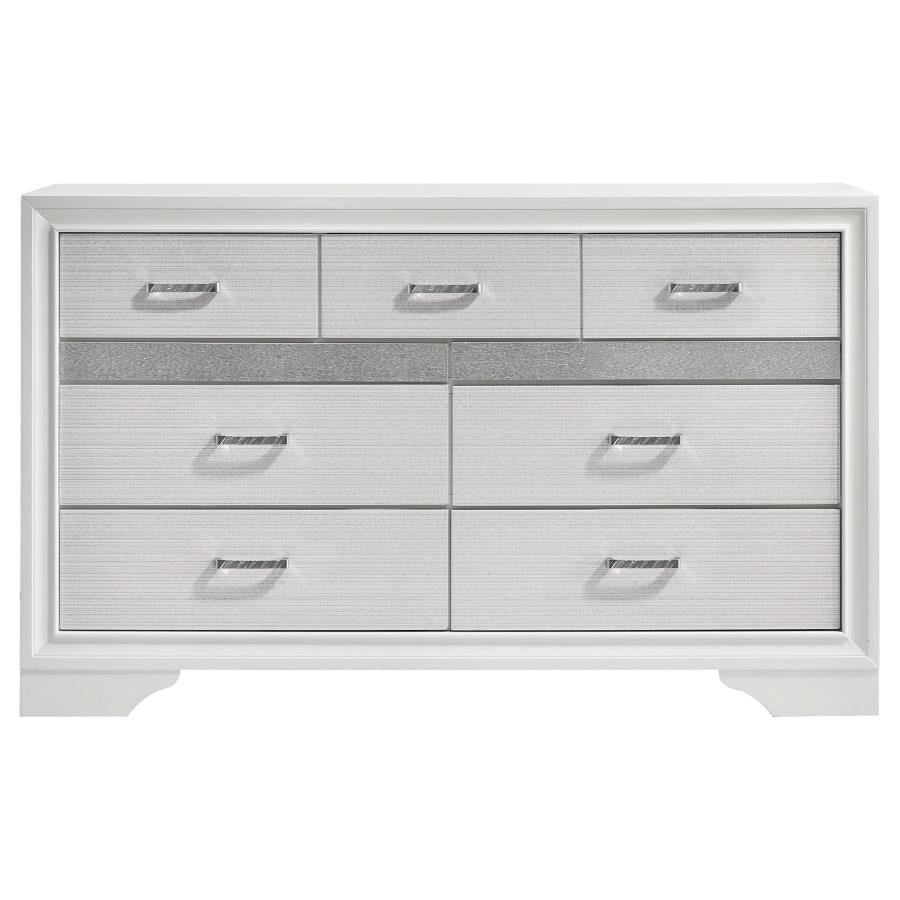 Miranda White Eastern King Bed 4 Pc Set