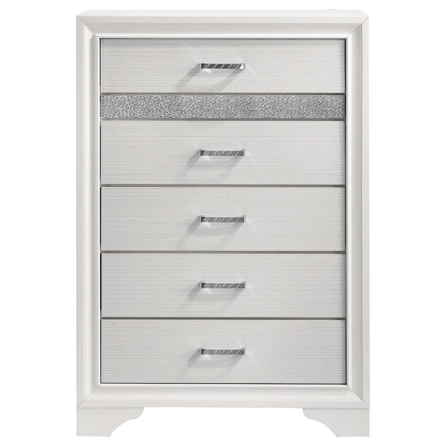 Miranda White Eastern King Bed 5 Pc Set