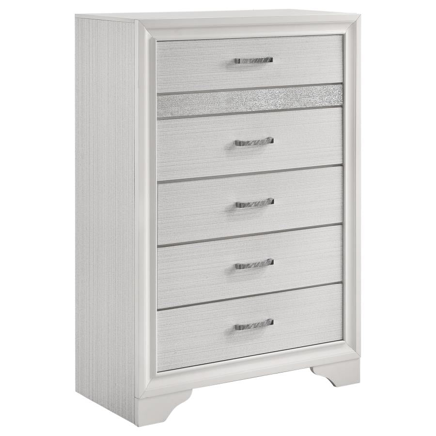 Miranda White California King Bed 5 Pc Set