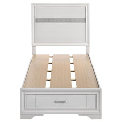 Miranda White Twin Storage Bed