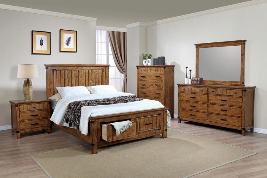 Brenner Brown Full Bed 5 Pc Set