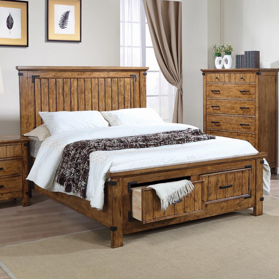 Brenner Brown Full Storage Bed