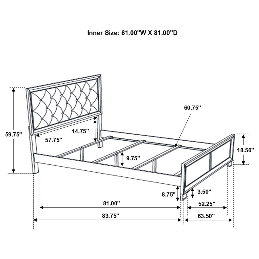 Beaumont Gold Queen Bed