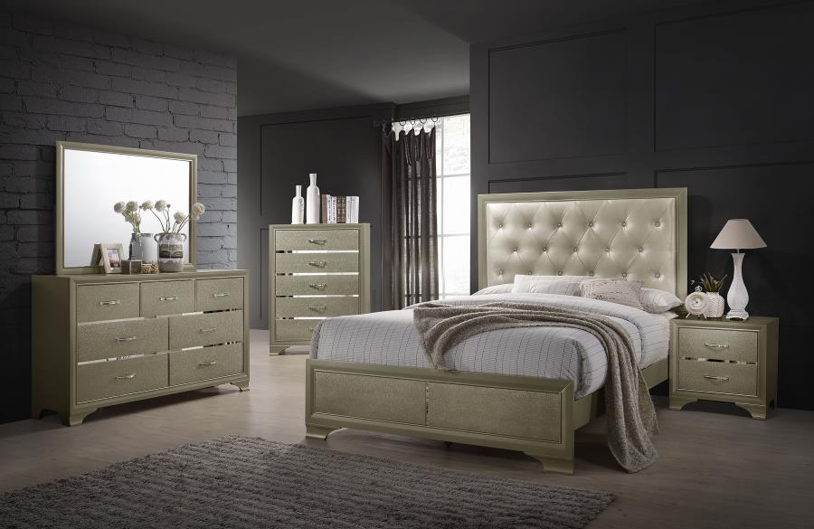 Beaumont Gold Queen Bed