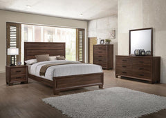 Brandon Brown Eastern King Bed 5 Pc Set