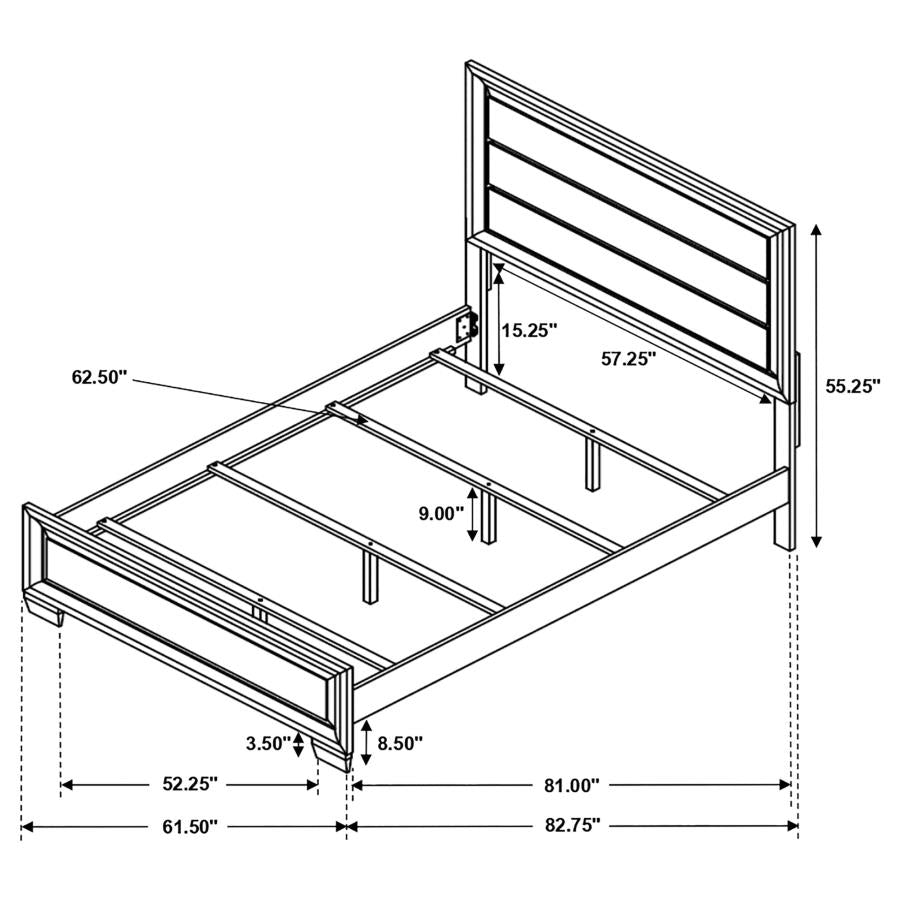 Brandon Brown Queen Bed
