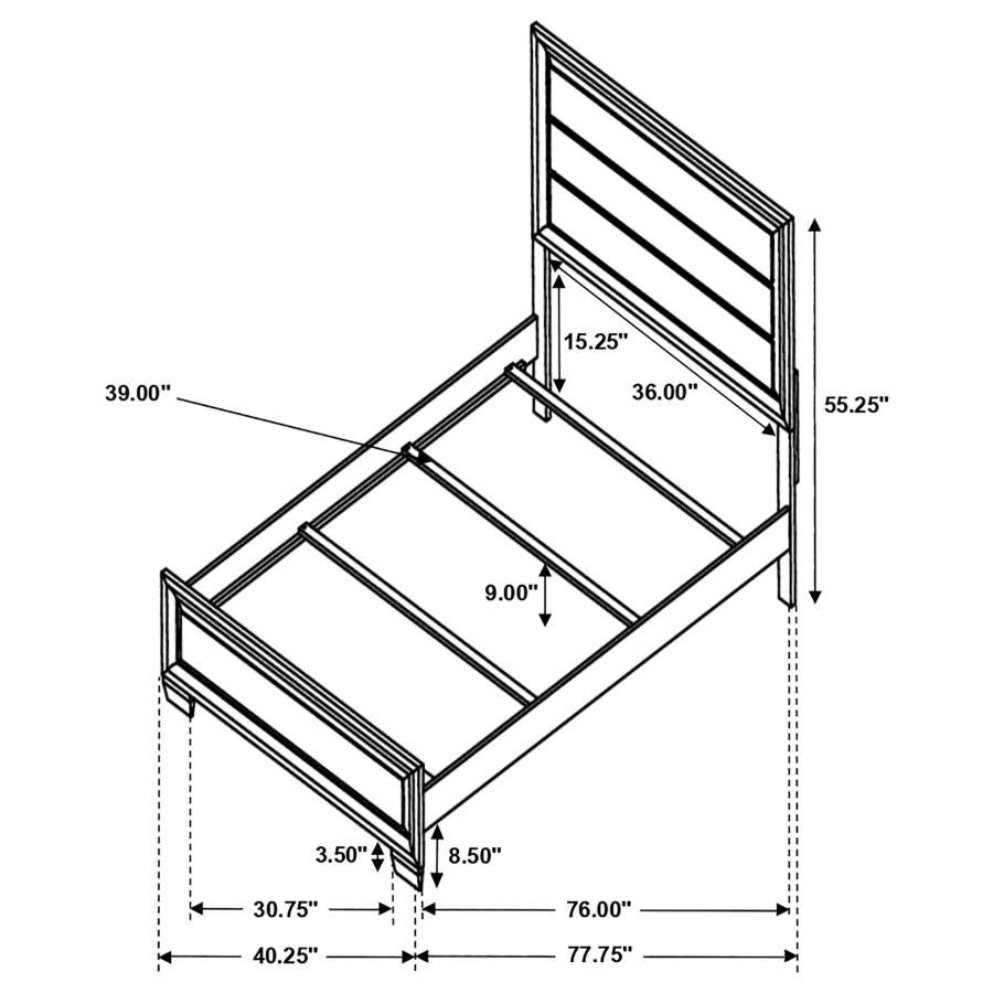 Brandon Brown Twin Bed