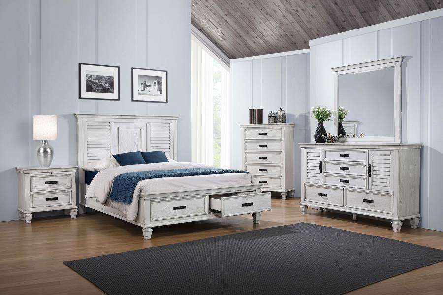 Franco Ivory California King Storage Bed