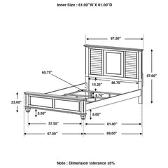 Franco Ivory Queen Bed