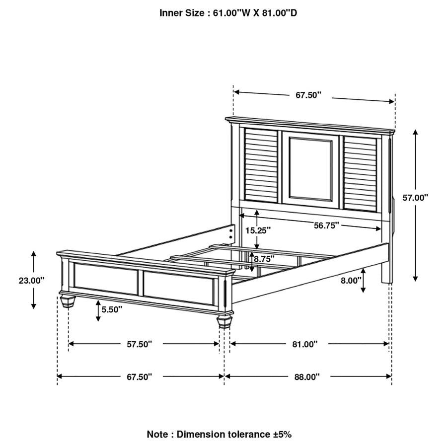 Franco Grey Queen Bed